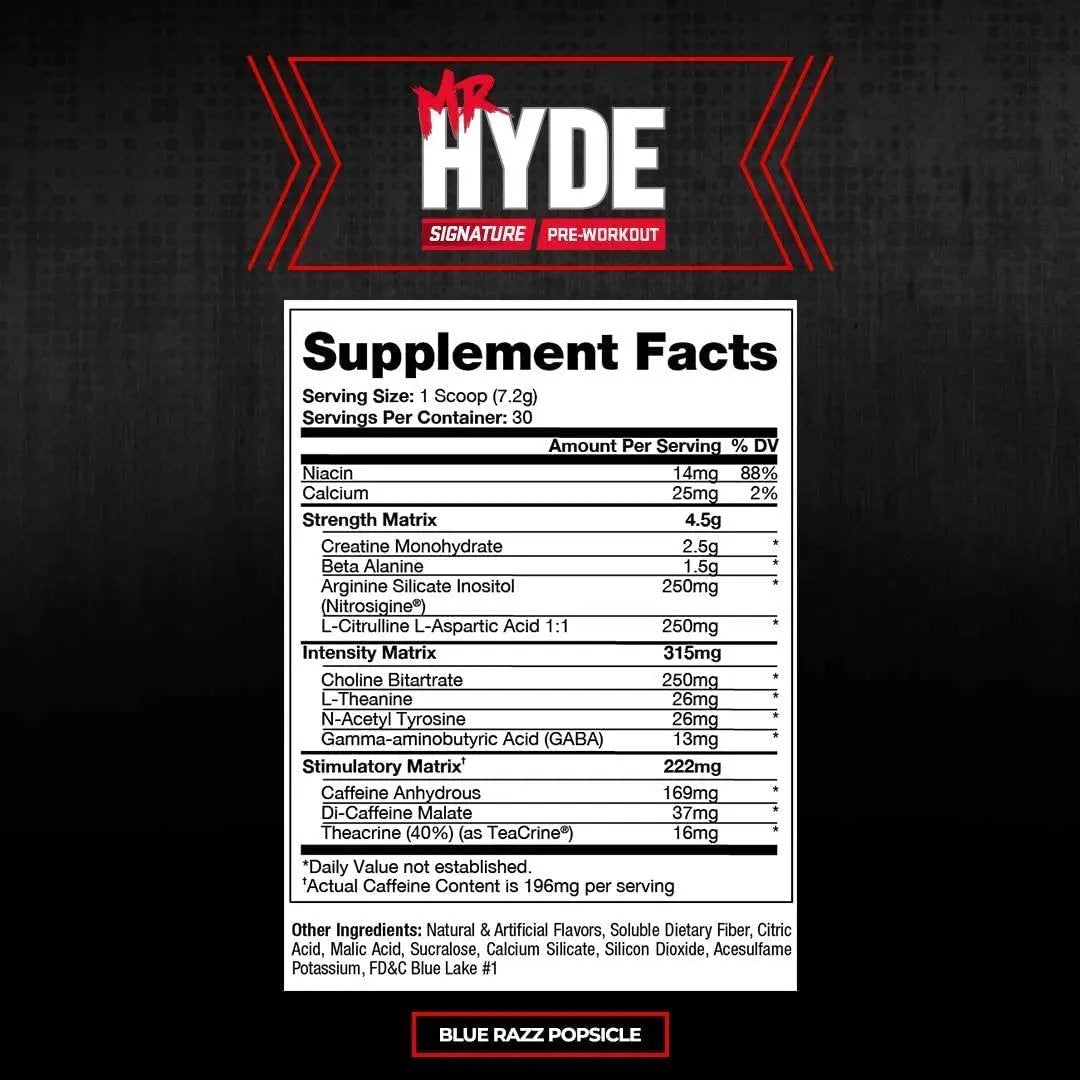 PROSUPPS Mr. Hyde Signature Blue Razz and Hyde Max Pump Blue Razz Bundle
