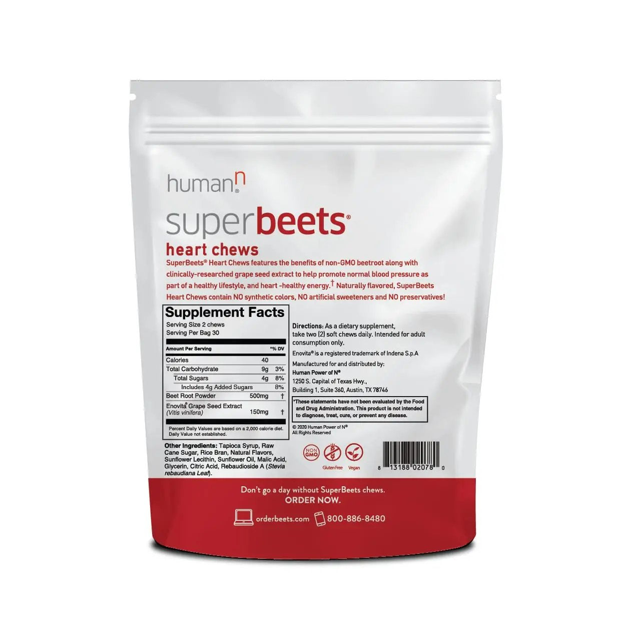 humanN SuperBeets SuperBeets Heart Chews & Memory + Focus Chews & Neo40 Daily Bundle