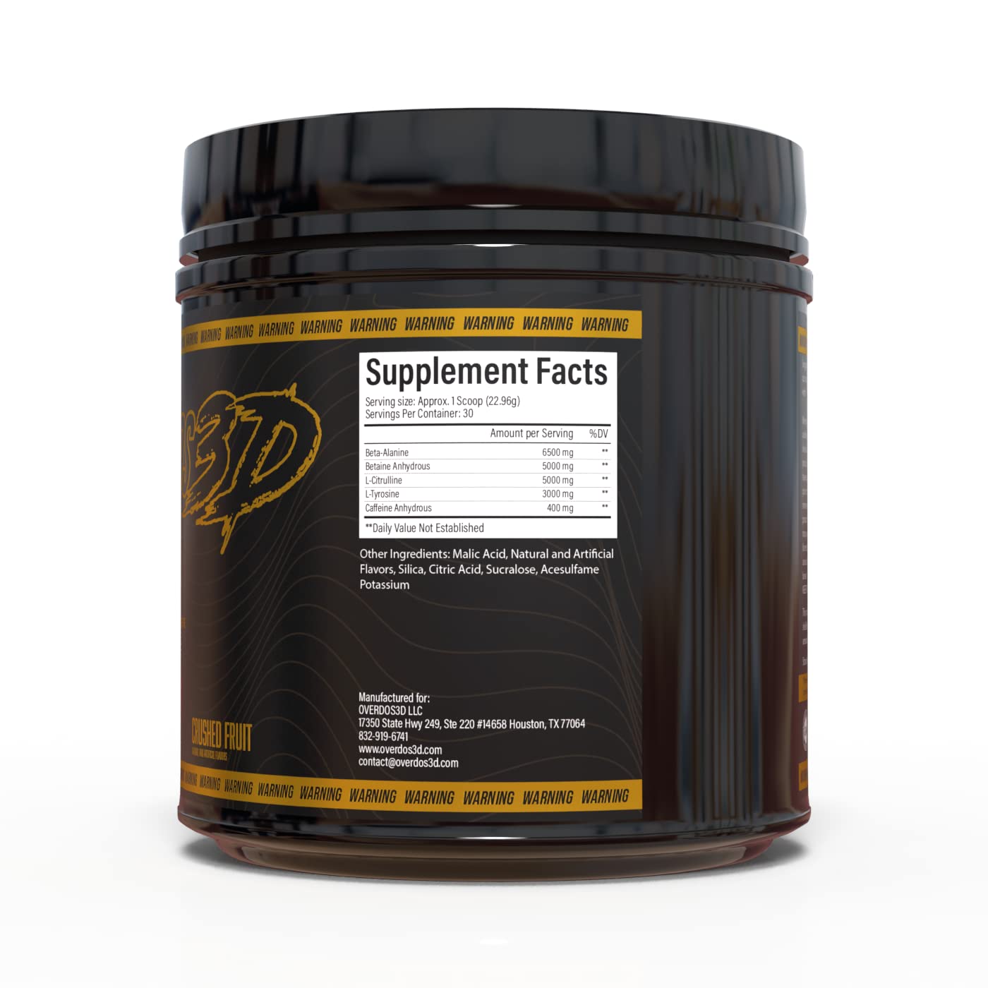 OVERDOS3D Pre-Workout Powder | Ultra-High Dosage | for Advanced Users ONLY Heath Secret