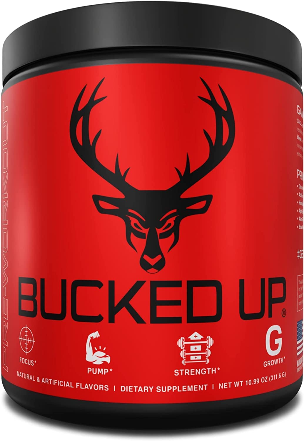 Bucked Up Pre Workout - Best Tasting - 6 Grams Citrulline, 2 Grams Beta Alanine Non