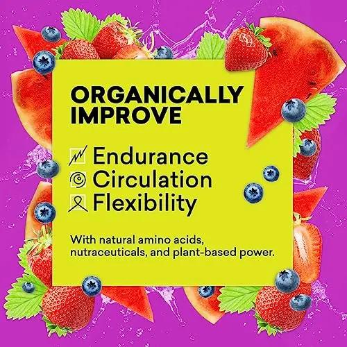 EBOOST POW Natural Pre Workout Powder - 20 Servings - Berry Melon Fizz - Pre Workout EBOOST