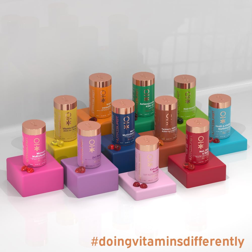 Nutriburst - Vegan Collagen Revive Gummies - Biotin (100µg), Hyaluronic Acid (100mg) + Vitamin C (80mg) Nutriburst