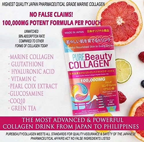 Pure Beauty Collagen 100,000mg Marine Collagen Powder Mix Pure Beauty Collagen