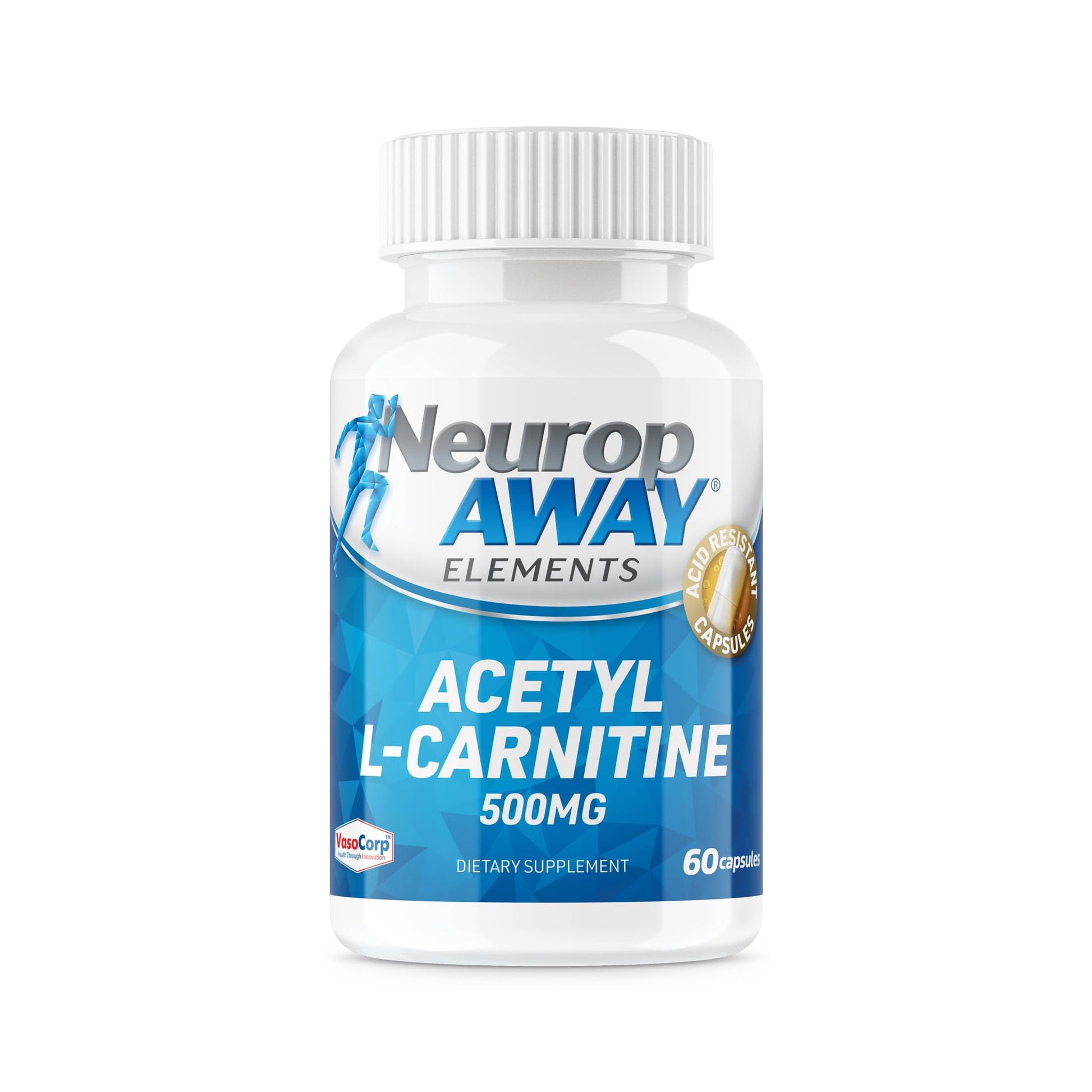 NeuropAWAY Elements Acetyl L-Carnitine 500mg 60ct Acid Resistant Capsules (60 500mg