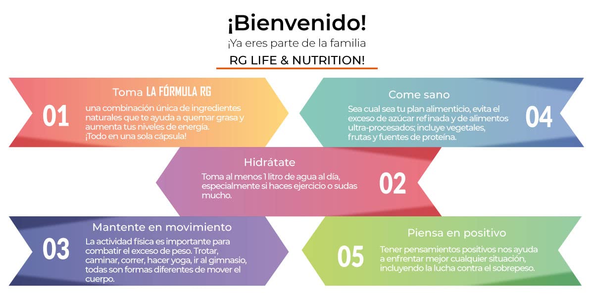 RG LIFE & NUTRITION - Weight Loss Pills, Energy Booster and Fat Burner with Magnesium RG LIFE & NUTRITION