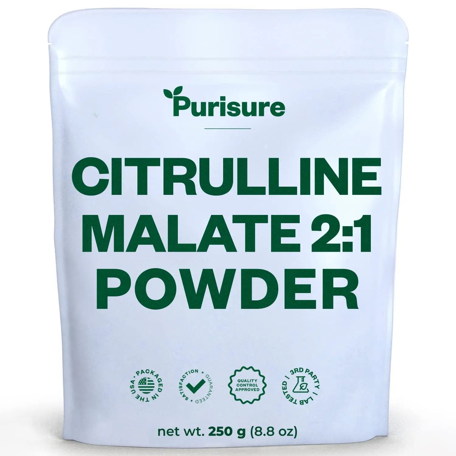 Purisure L-Ctrulline Powder 250g, Premium Citrulline 2:1 Malate Supplement for Strength