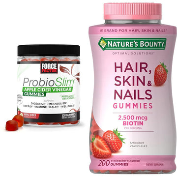 Force Factor ProbioSlim Apple Cider Vinegar Gummies with Organic, LactoSpore & Nature'