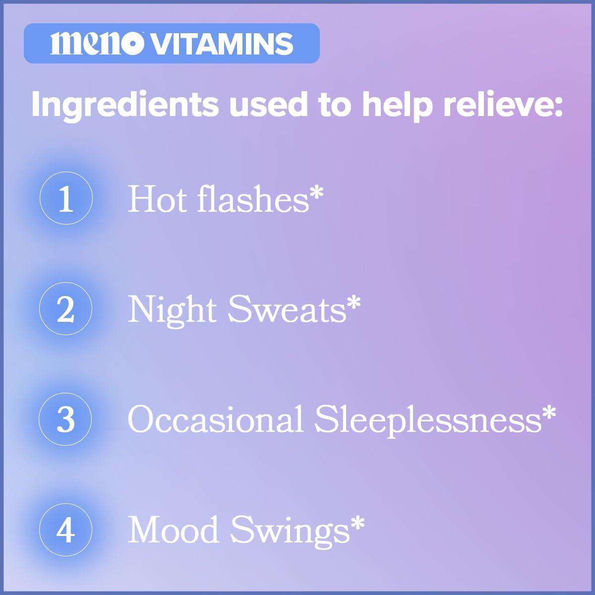 MENO Gummies for Menopause, 30 Servings (Pack of 2) - Hormone-Free Menopause O Positiv