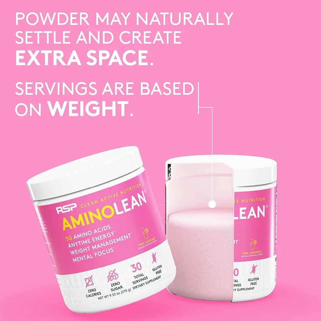 RSP NUTRITION AminoLean Pre Workout Powder, Amino Energy & Weight Management with BCAA Amino Acids & Natural Caffeine, Preworkout Boost for Men & Women, 30 Serv (Pack of 2)