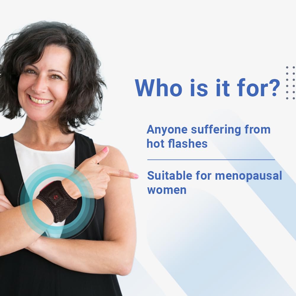 KÜLKUF Cooling Wristband with Instant Relief from Hot Flashes, Menopause Bracelet KÜLKUF