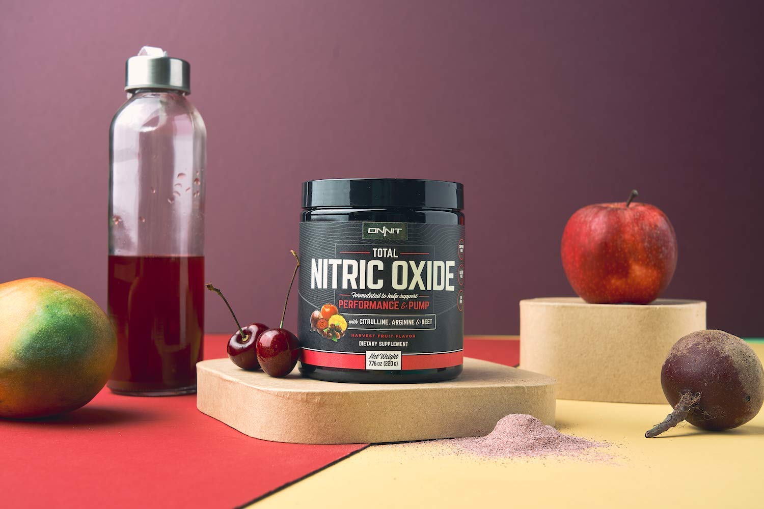 ONNIT Total Nitric Oxide - Caffeine Free Pre Workout Powder w/ Beet Root, L Arginine ONNIT