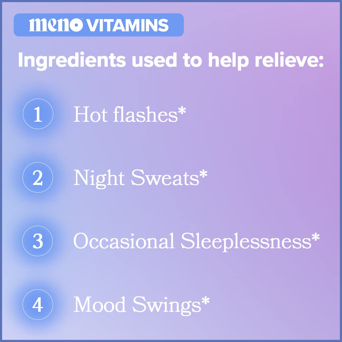 MENO Vitamins for Menopause, 30 Servings (Pack of 3) - Hormone-Free Menopause O Positiv