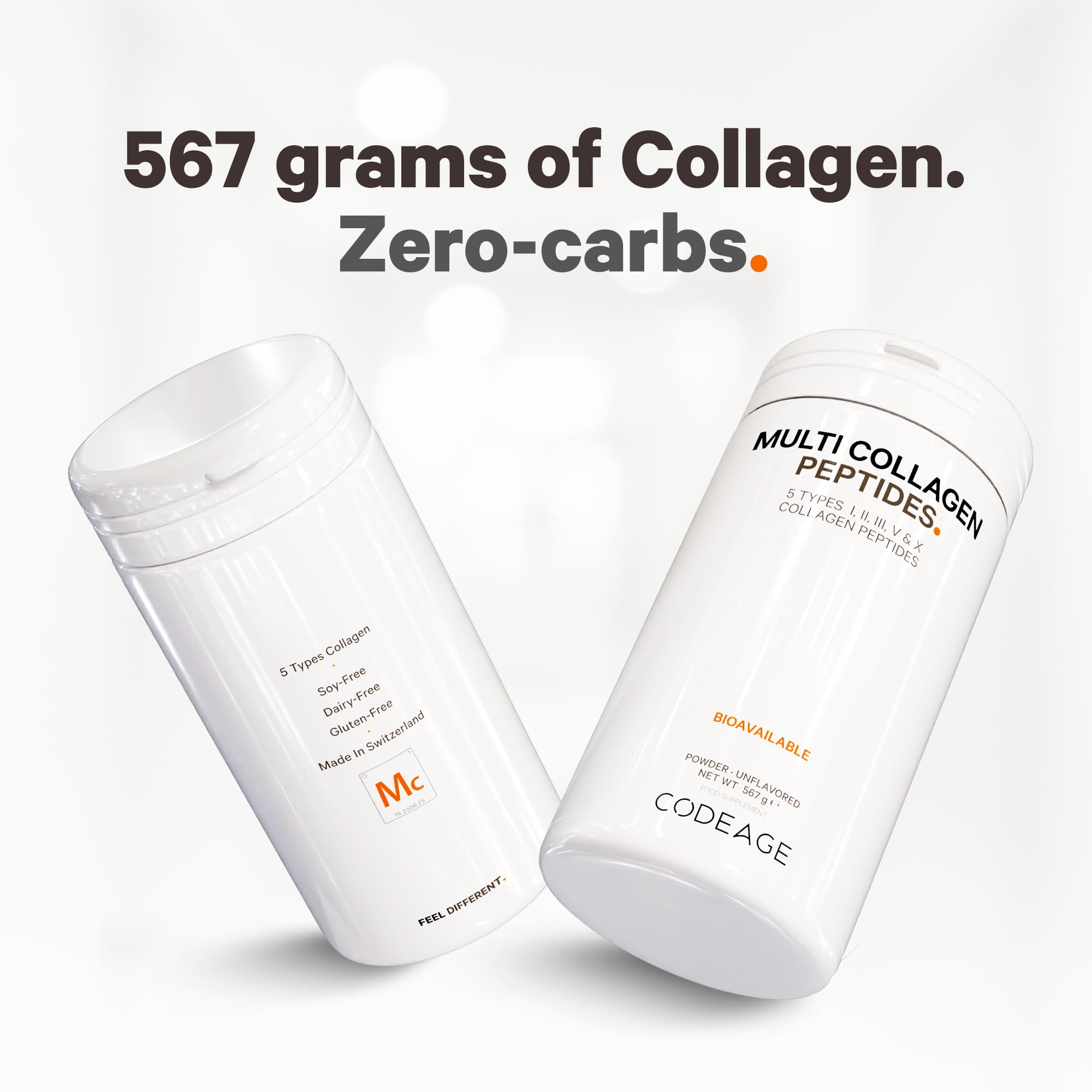 Codeage Multi Collagen Protein Powder Peptides, 2-Month Supply, Hydrolyzed, Type I, II, III, V, X Grass Fed Codeage