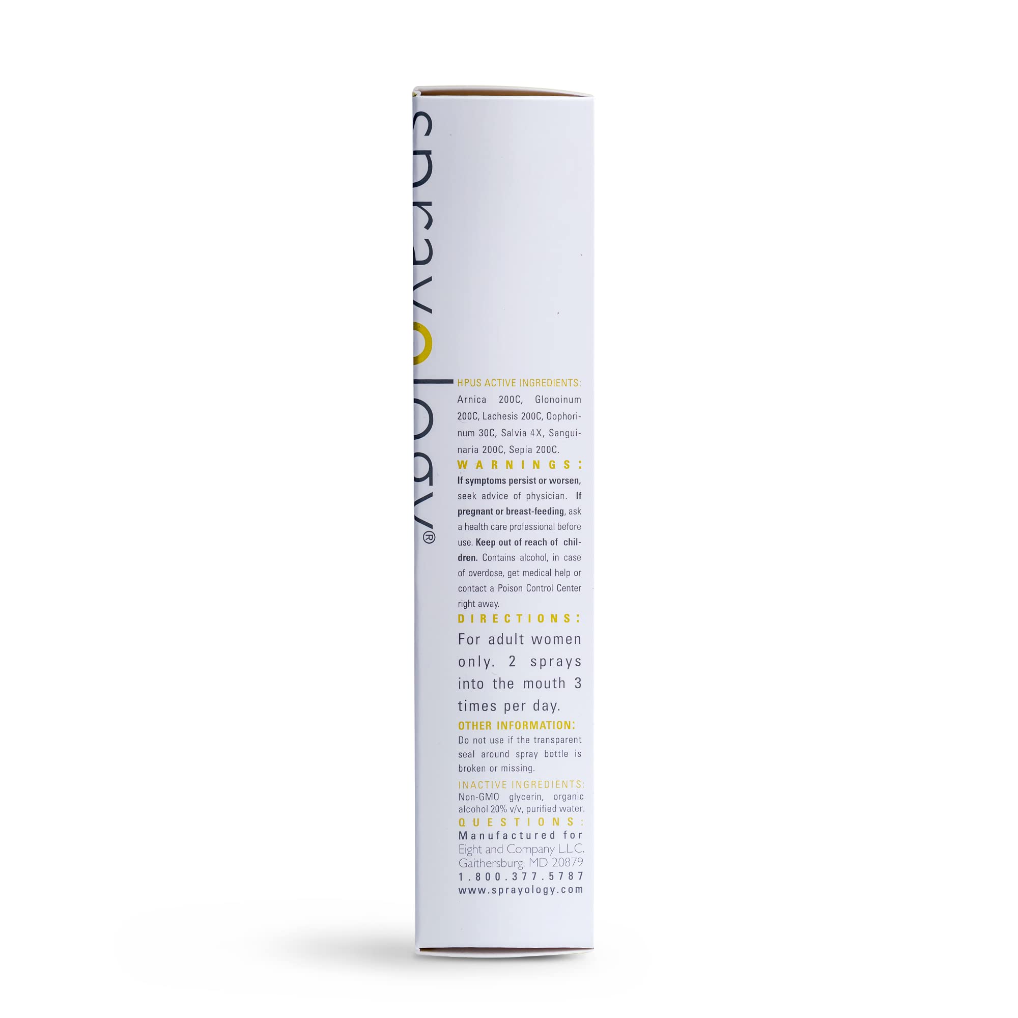 Sprayology MenoPower - Therapeutic Oral Spray for Natural Menopause Symptom and Hot Flash Relief