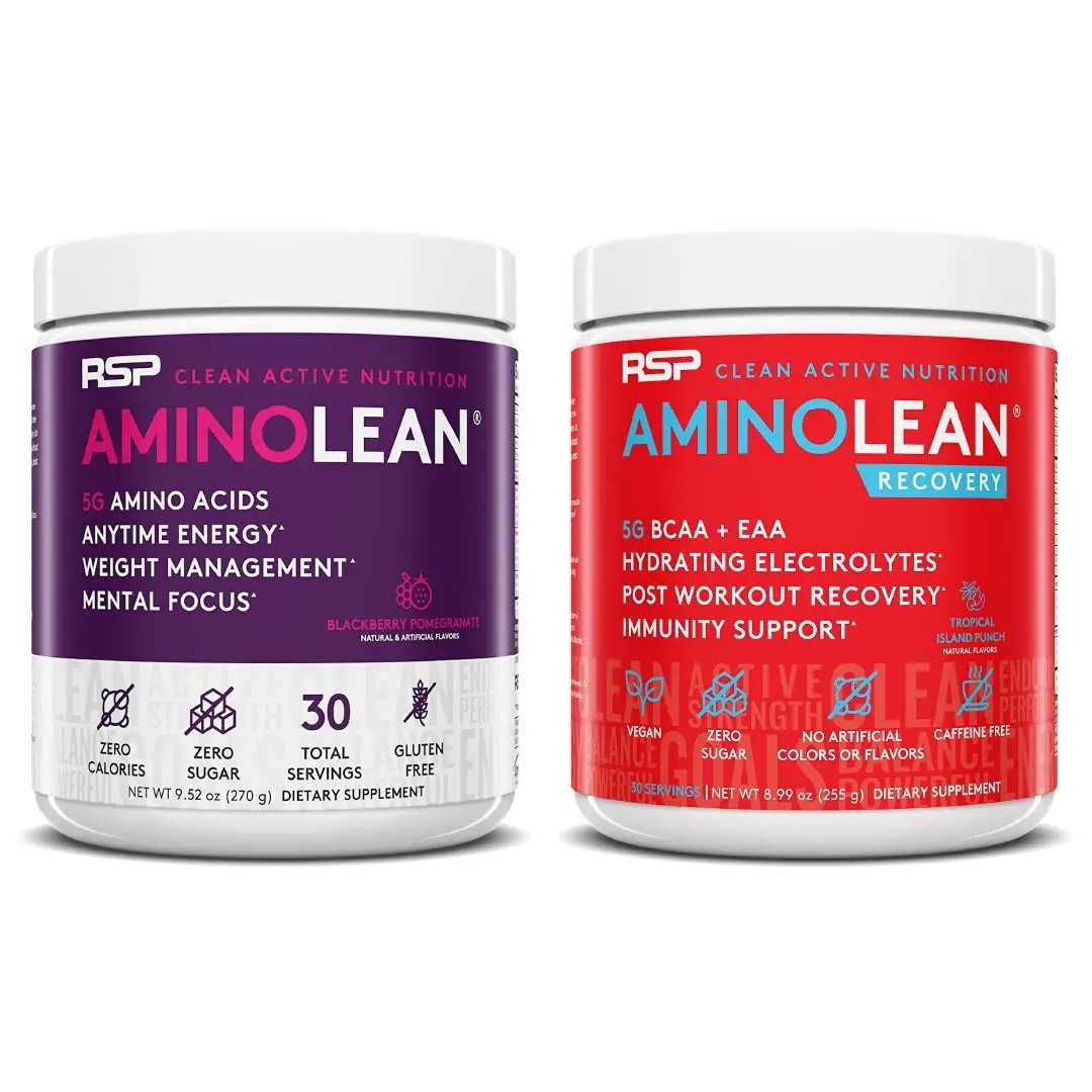 RSP NUTRITION AminoLean Pre Workout Energy (BlackBerry Pomegranate 30 Servings)