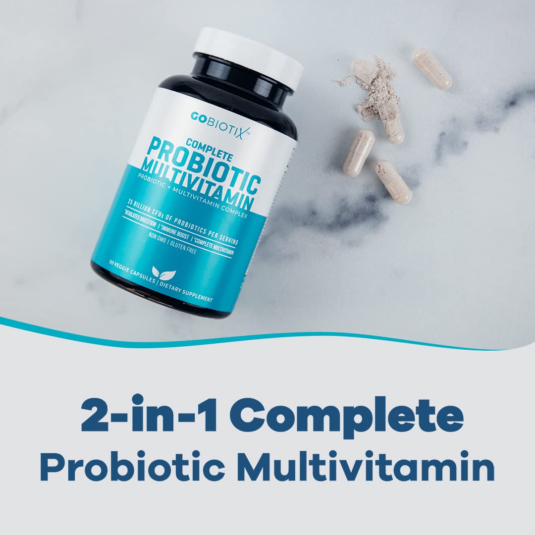 GOBIOTIX Probiotic Multivitamin Supplement - Daily Multivitamins with Probiotics GOBIOTIX