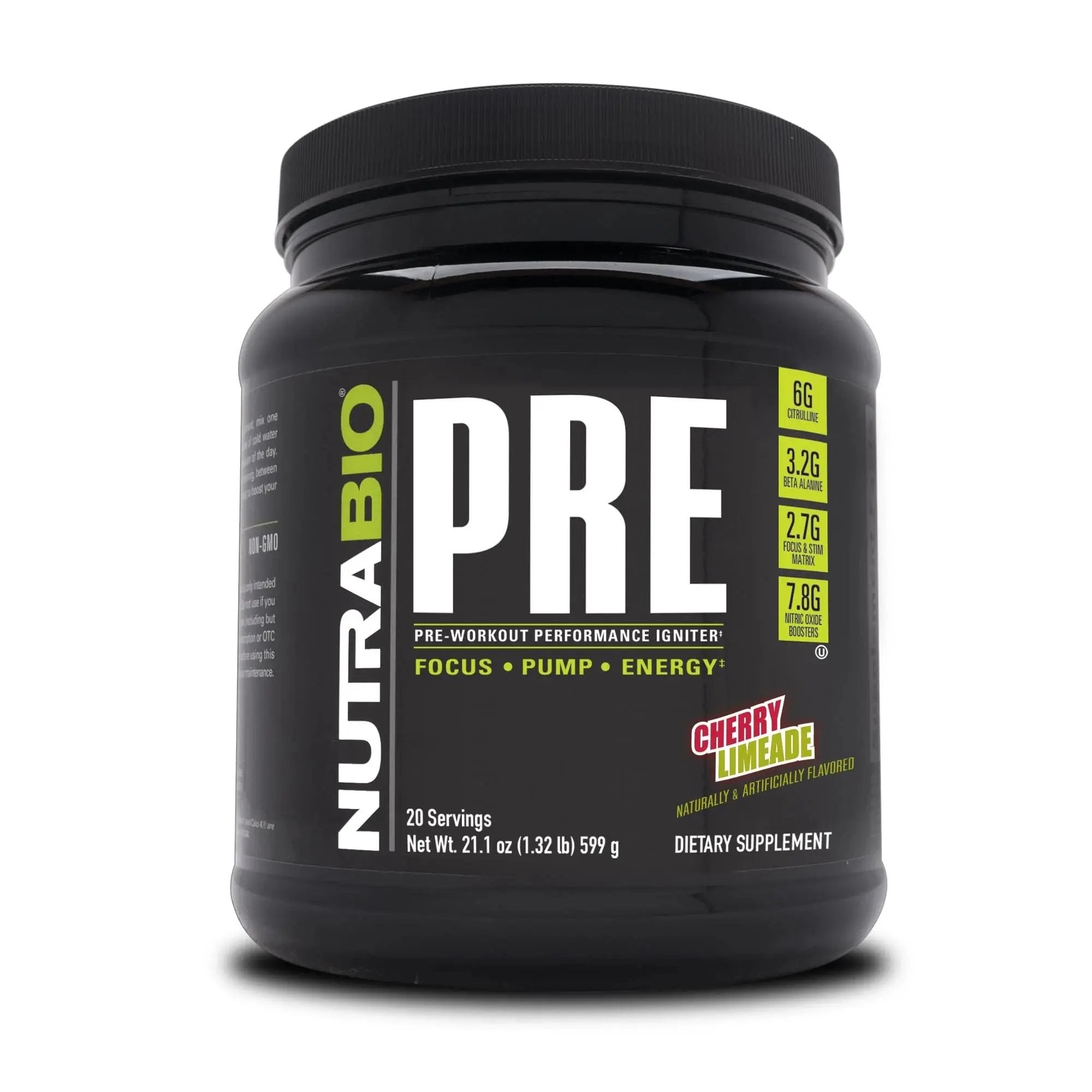 NutraBio PRE Workout V5 - (Cherry Limeade)