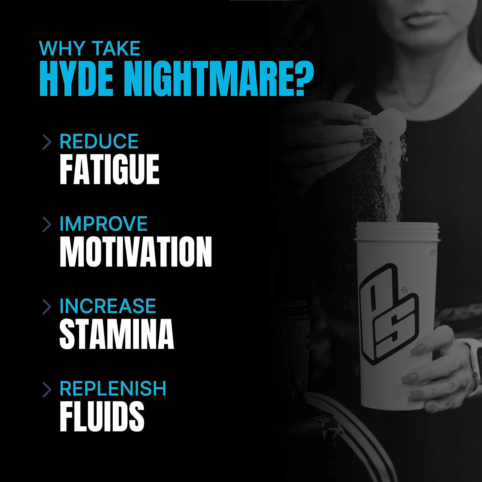 PROSUPPS Hyde Nightmare Pre-Workout Powder Energy Drink - Intense Energy, Mental PROSUPPS