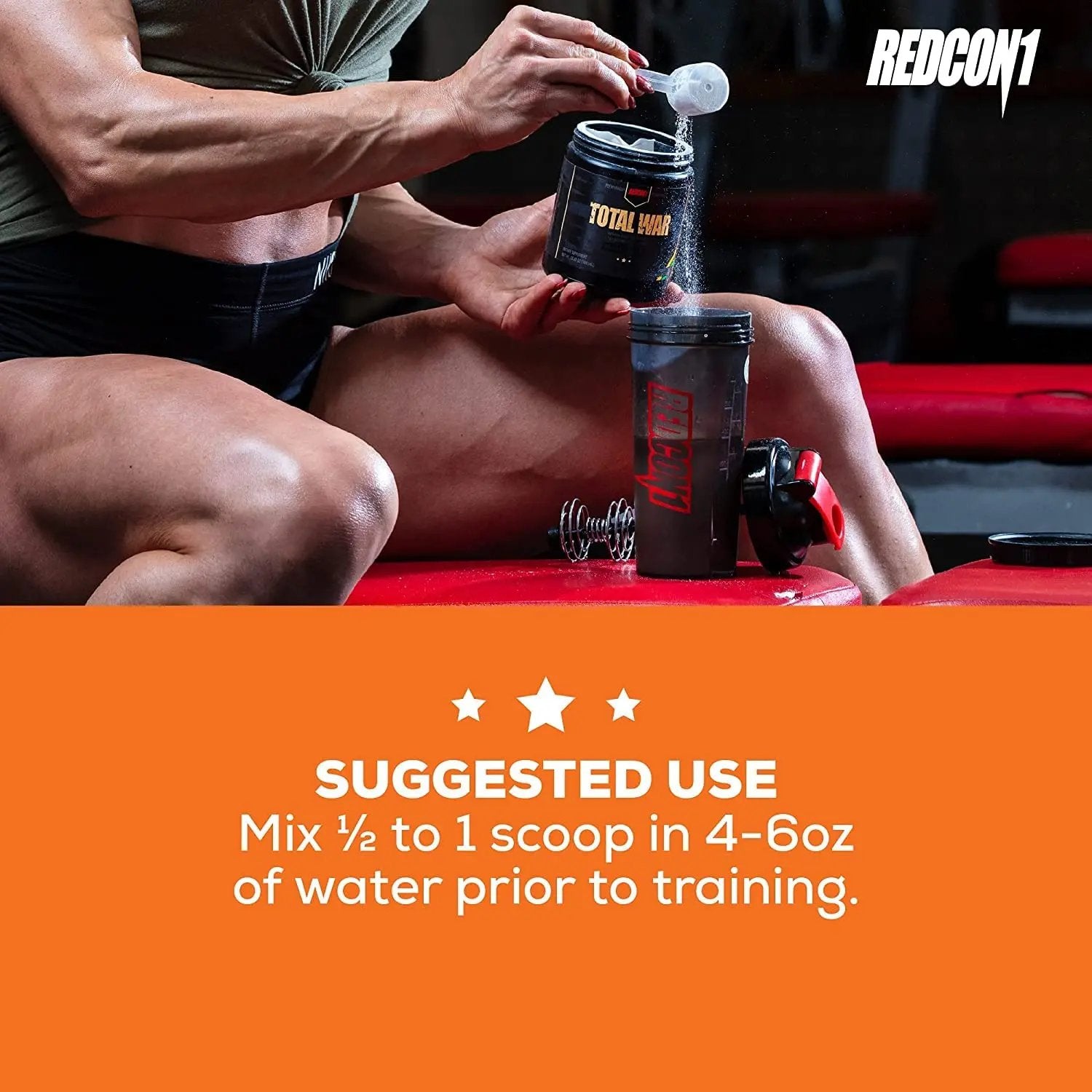 REDCON1 Total War Preworkout (Strawberry Mango) & Big Noise Non-Stim Preworkout Powder (Watermelon) Stack - Pre Workout Duo for Energy, Focus & Endurance - Keto (2 Products, 30 Servings Each)