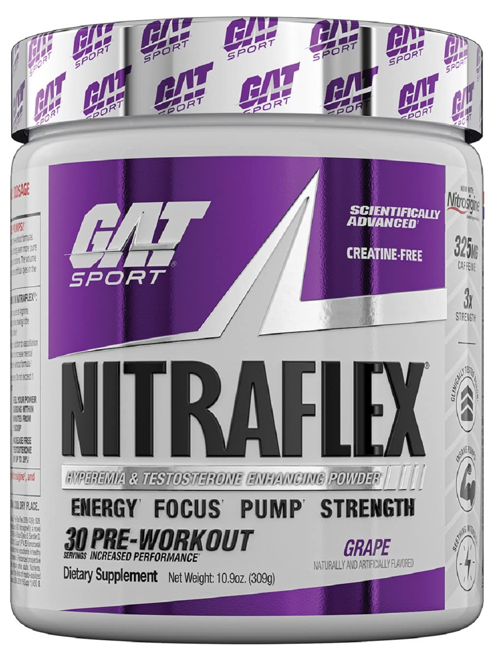 GAT SPORT, Nitraflex Advanced Pre-Workout Powder, Increases Blood Flow, Boosts Strength