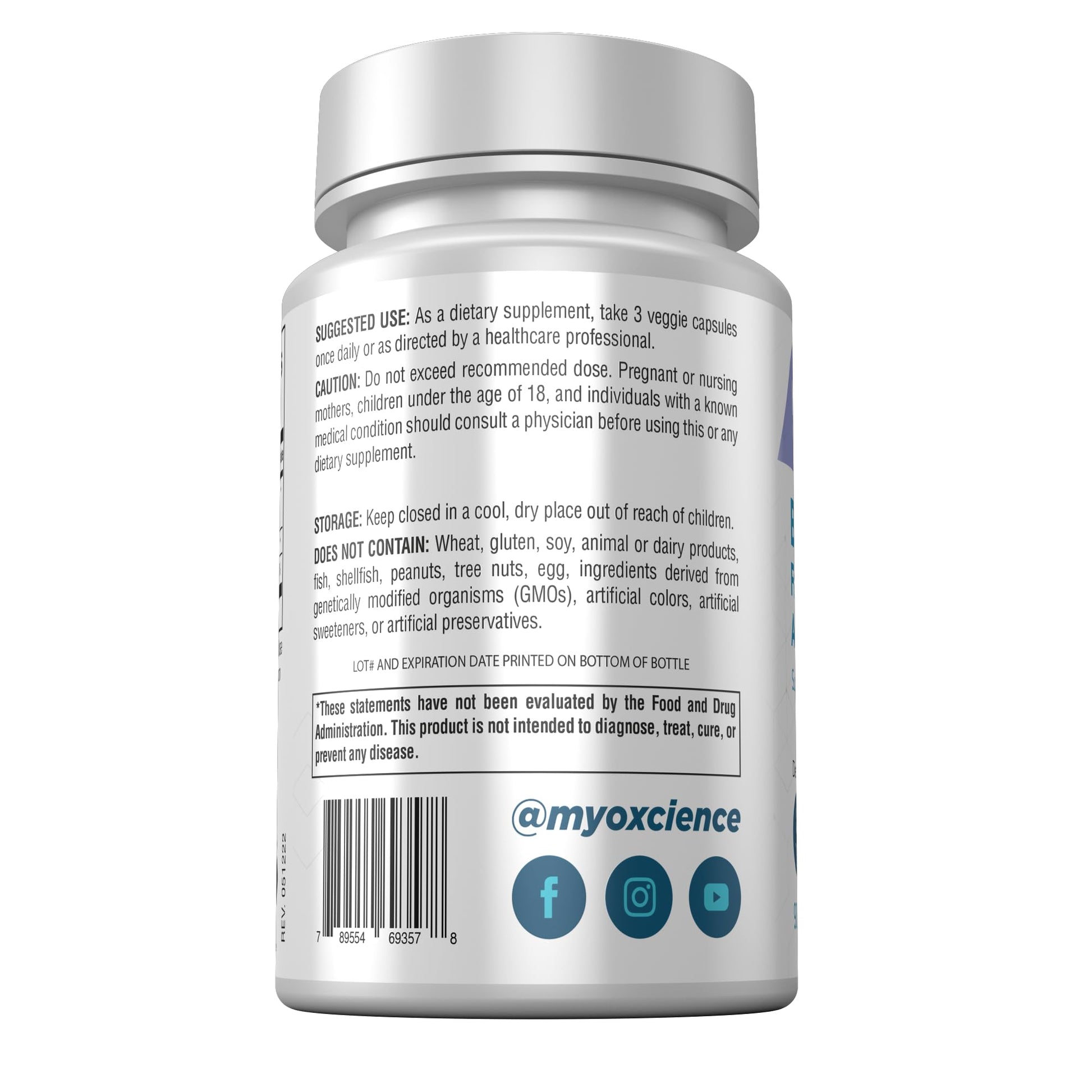 MYOXCIENCE Berberine Fasting Accelerator: Berberine HCL with ALA (Alpha Lipoic Acid) MYOXCIENCE