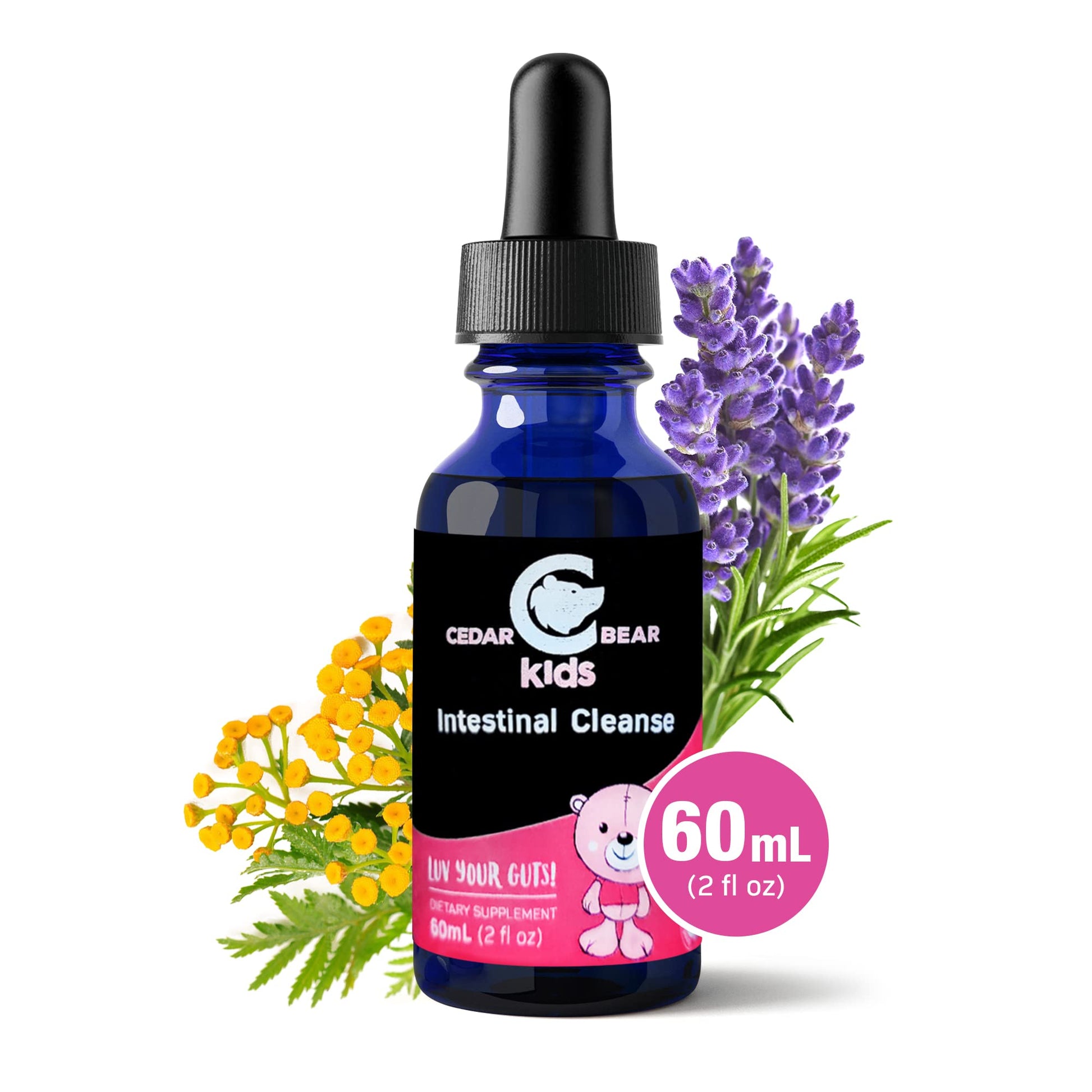 Cedar Bear - Intestinal Cleanse for Kids, Liquid Herbal Supplement for Detox Cleanse Cedar Bear Naturales