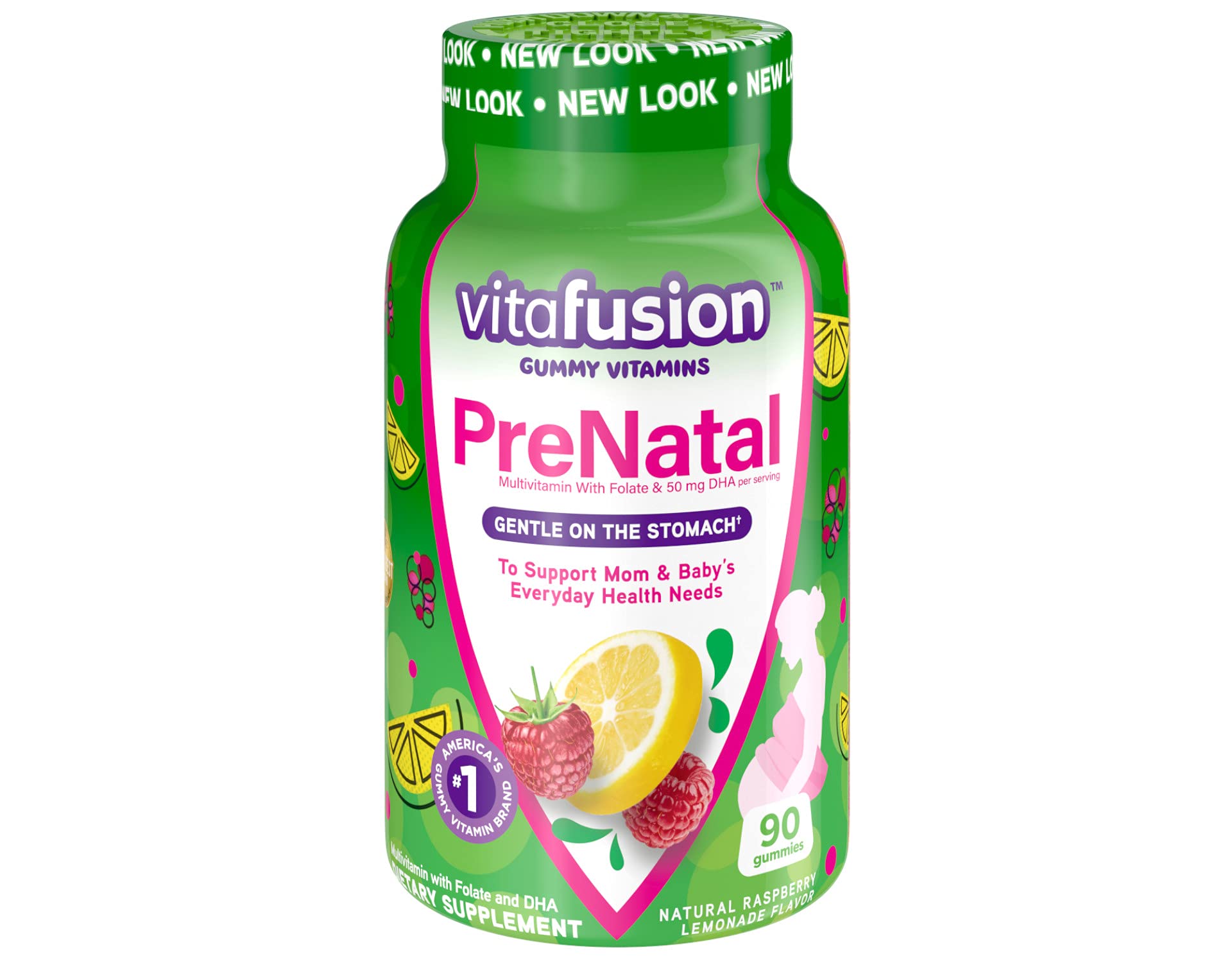 VitaFusion PreNatal Adult Vitamins, Natural Lemon, Raspberry & Lemonade Flavors