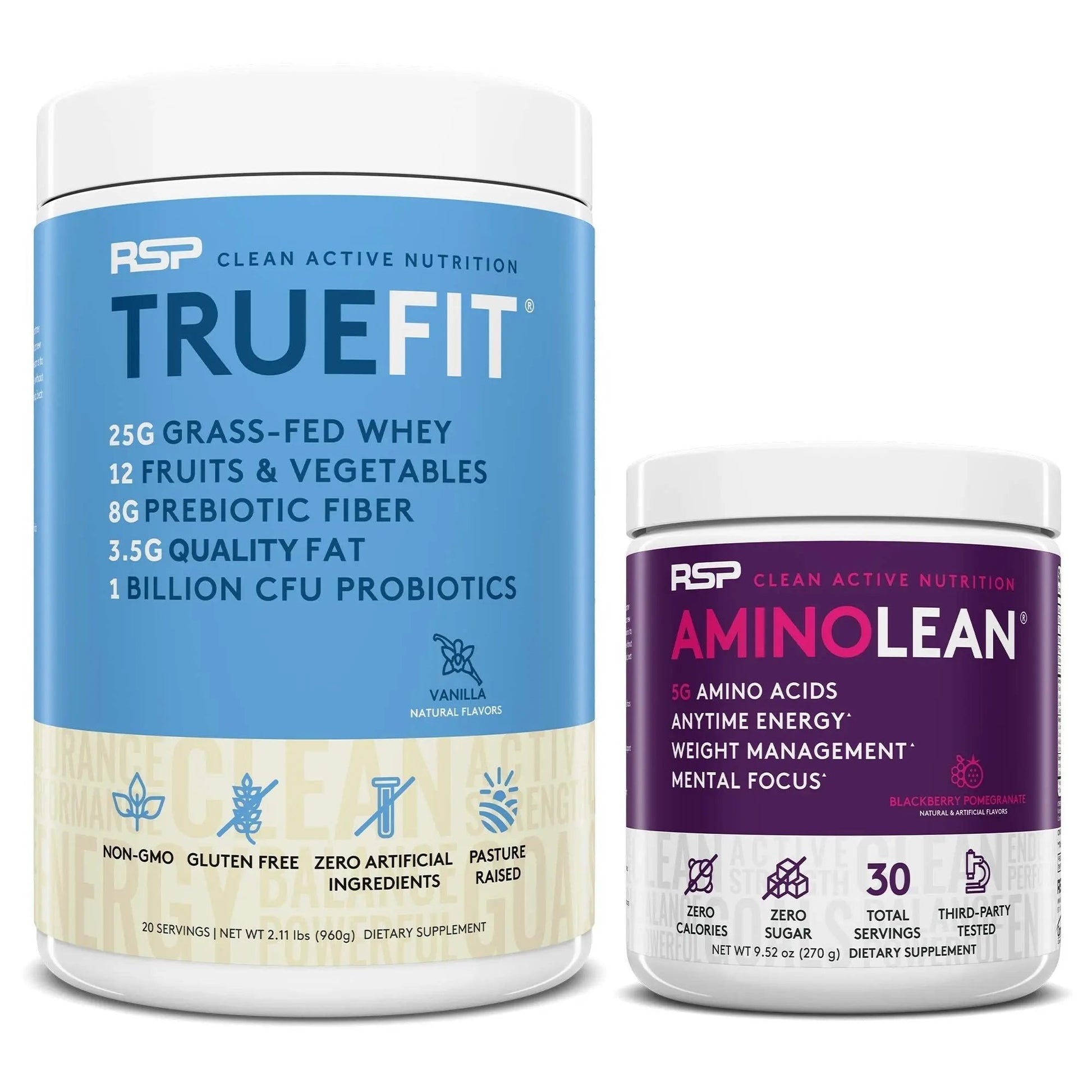 RSP NUTRITION AminoLean Pre Workout Energy (BlackBerry Pomegranate 30 Servings)