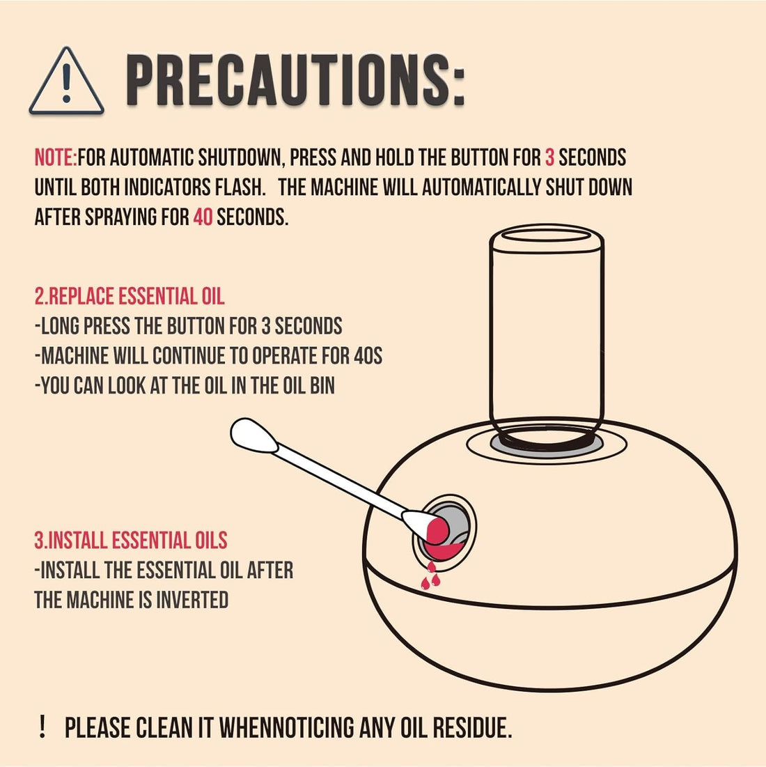 Waterless Essential Oil Diffuser - Use a USB-c Plug-in Essential Oils Diffuser - 2 Mist Modes