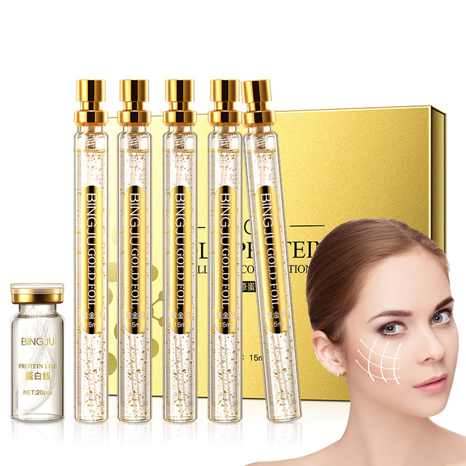 Instalift Korean Protein Thread Lifting Set, Absorbable Collagen Threads for Face Lift, Soluble Protein