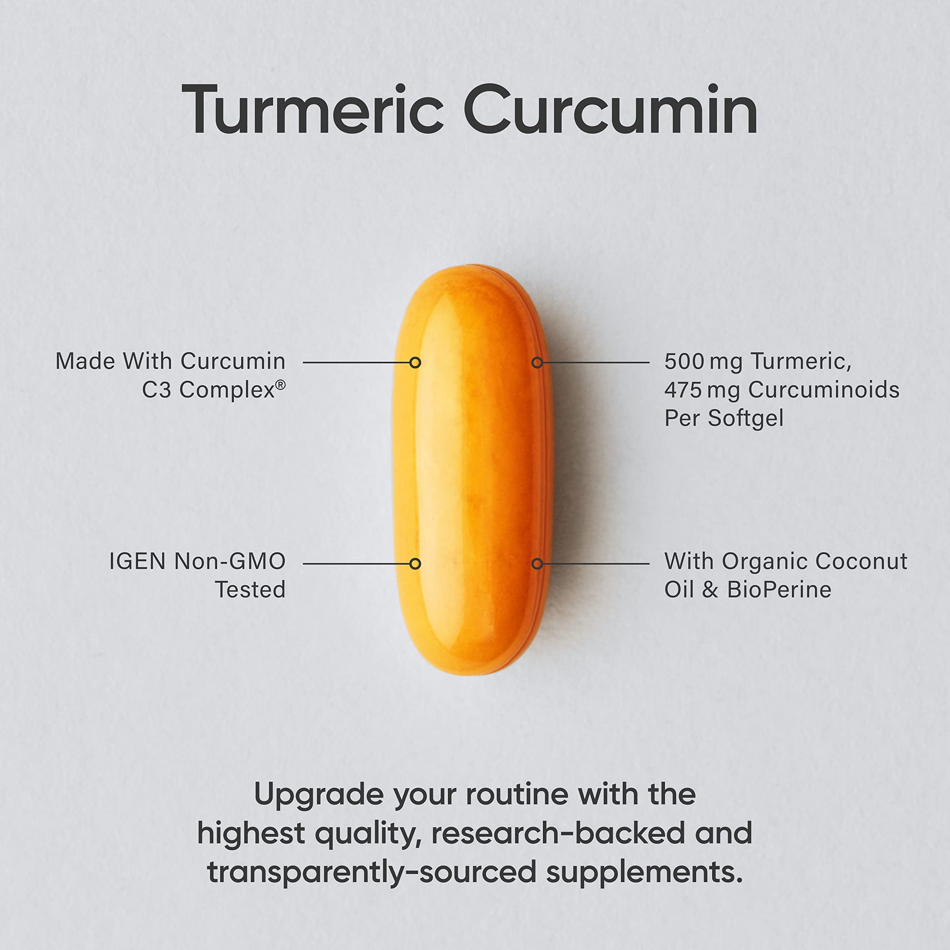 Sports Research Turmeric Curcumin C3 Complex 500 mg, Enhanced with Black Pepper Sports Research