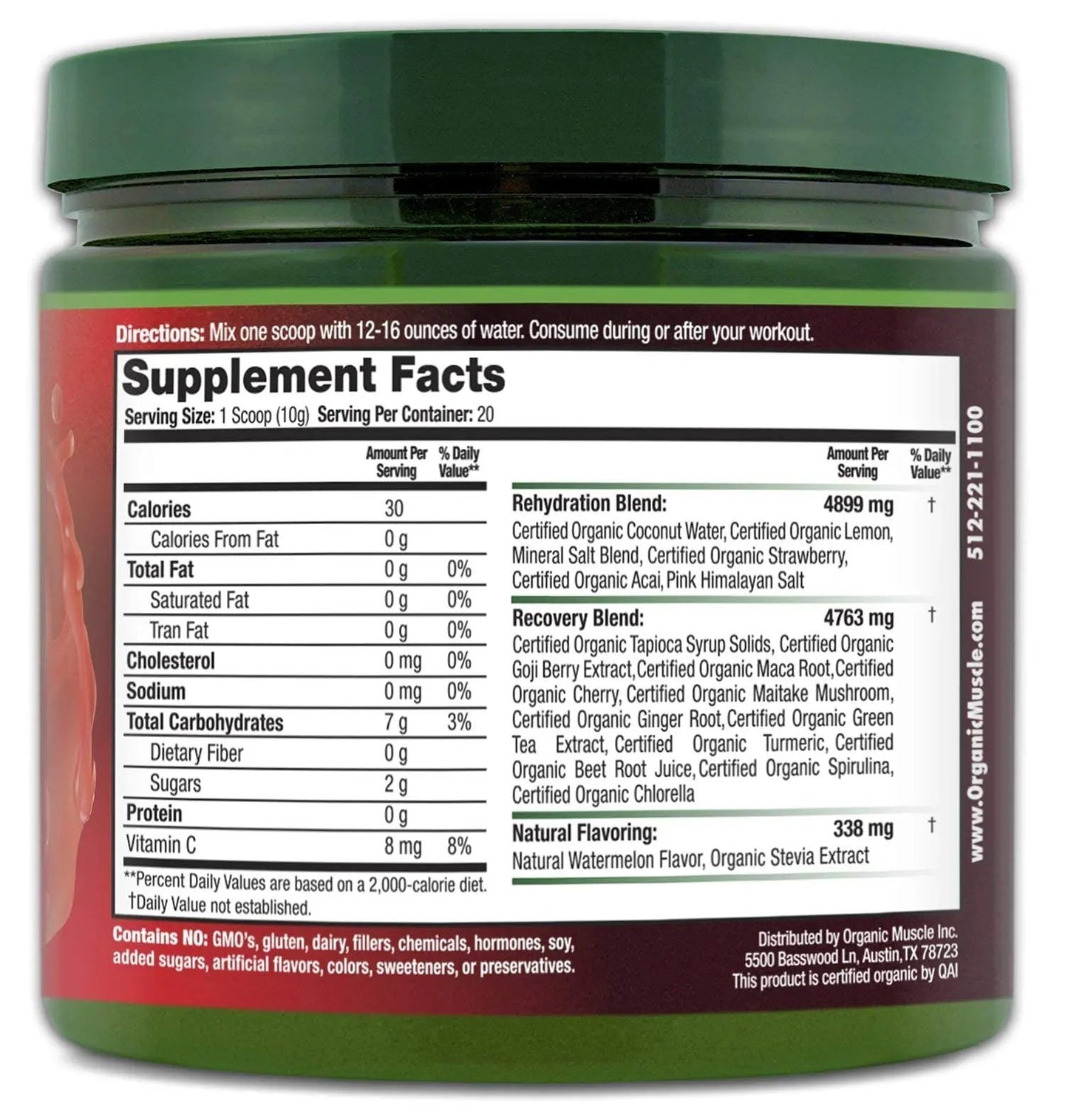 Organic Muscle Bundle - Pre-Workout Powder for Energy (Passionfruit Guava) + Replenisher for Hydration (Watermelon) - USDA Certified Organic