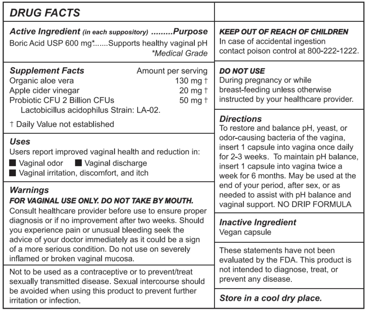 Kushae Boric Acid Suppositories with Applicator, All-Natural Boric Acid Suppositories for Women Kushae
