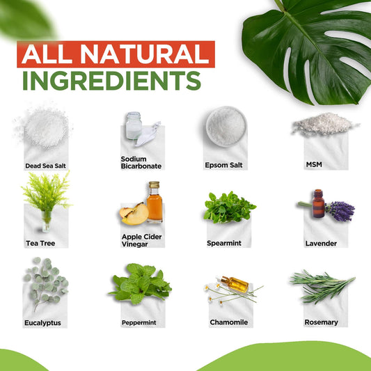 EXTRA STRENGTH Tea Tree Oil Foot Soak with Epsom Salt - Made in USA - for Toenails