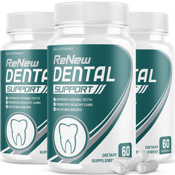 IDEAL PERFORMANCE (3 Pack) Renew Dental Support Pills Cleanser (180 Capsules)