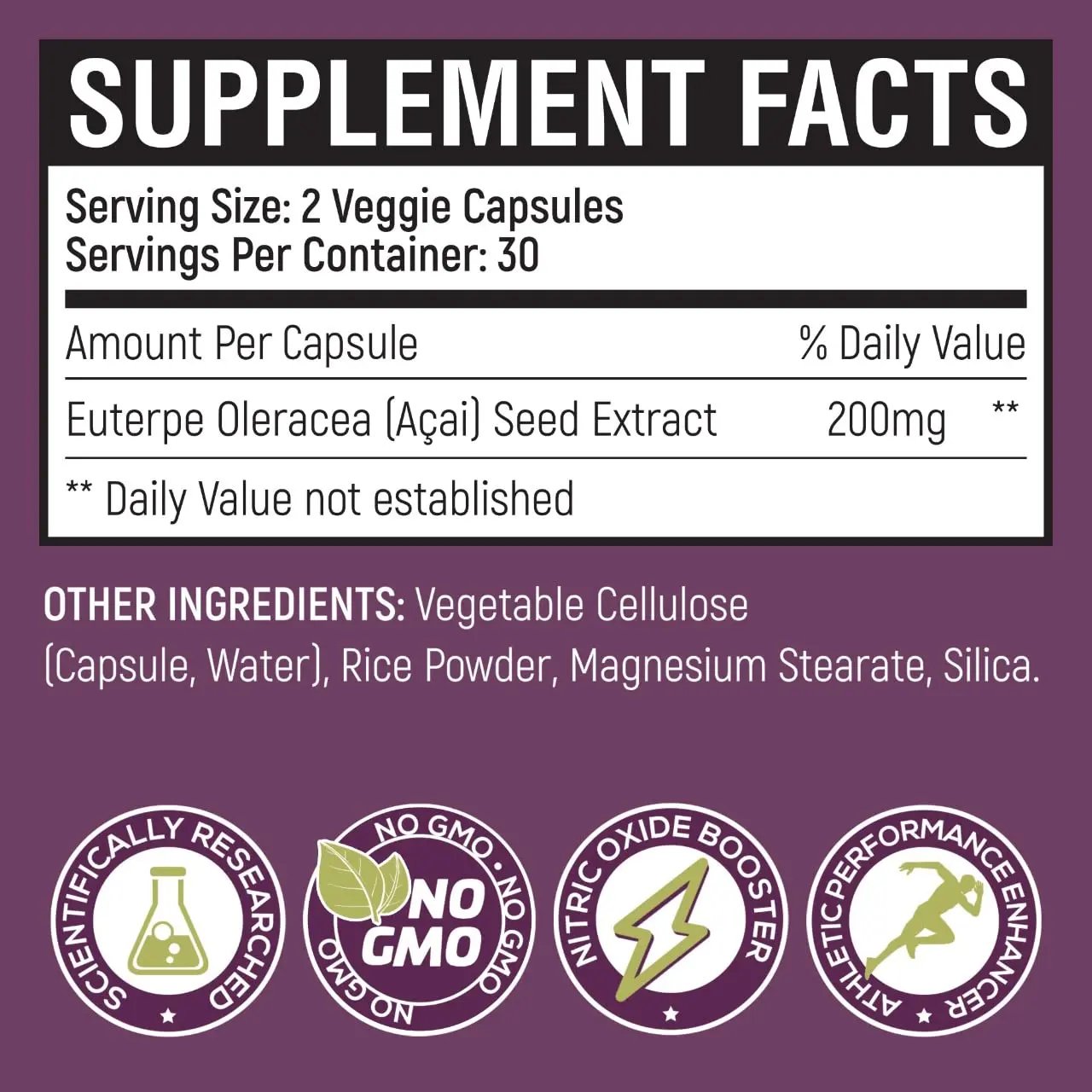 POWER SEEDAÇAÍ New Patented Nitric Oxide Supplement -Increase Blood Flow & Circulatio POWER SEEDAÇAÍ