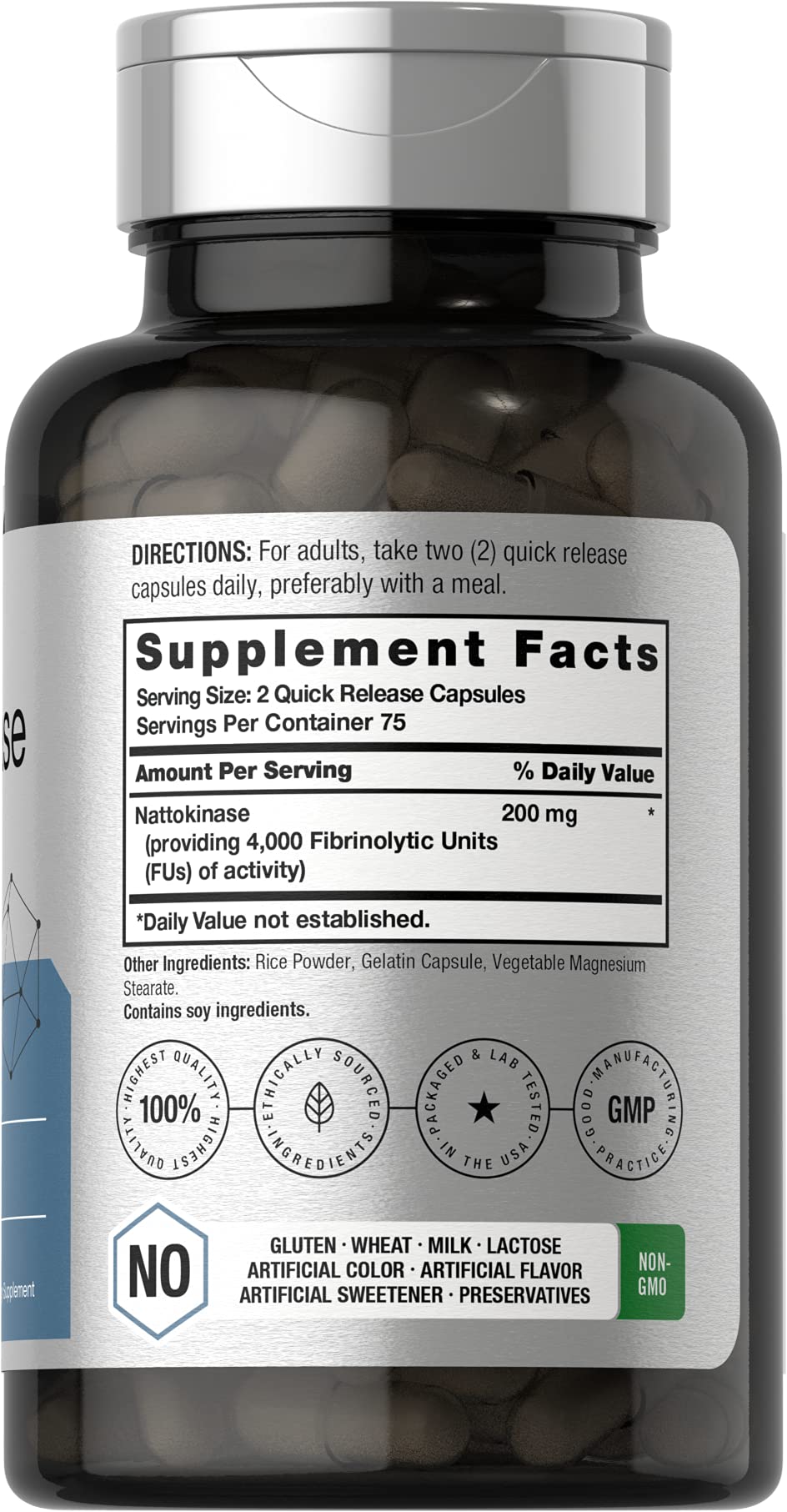 Nattokinase Supplement 4000 FU | 150 Capsules | Non-GMO, Gluten Free | by Horbaach Horbäach
