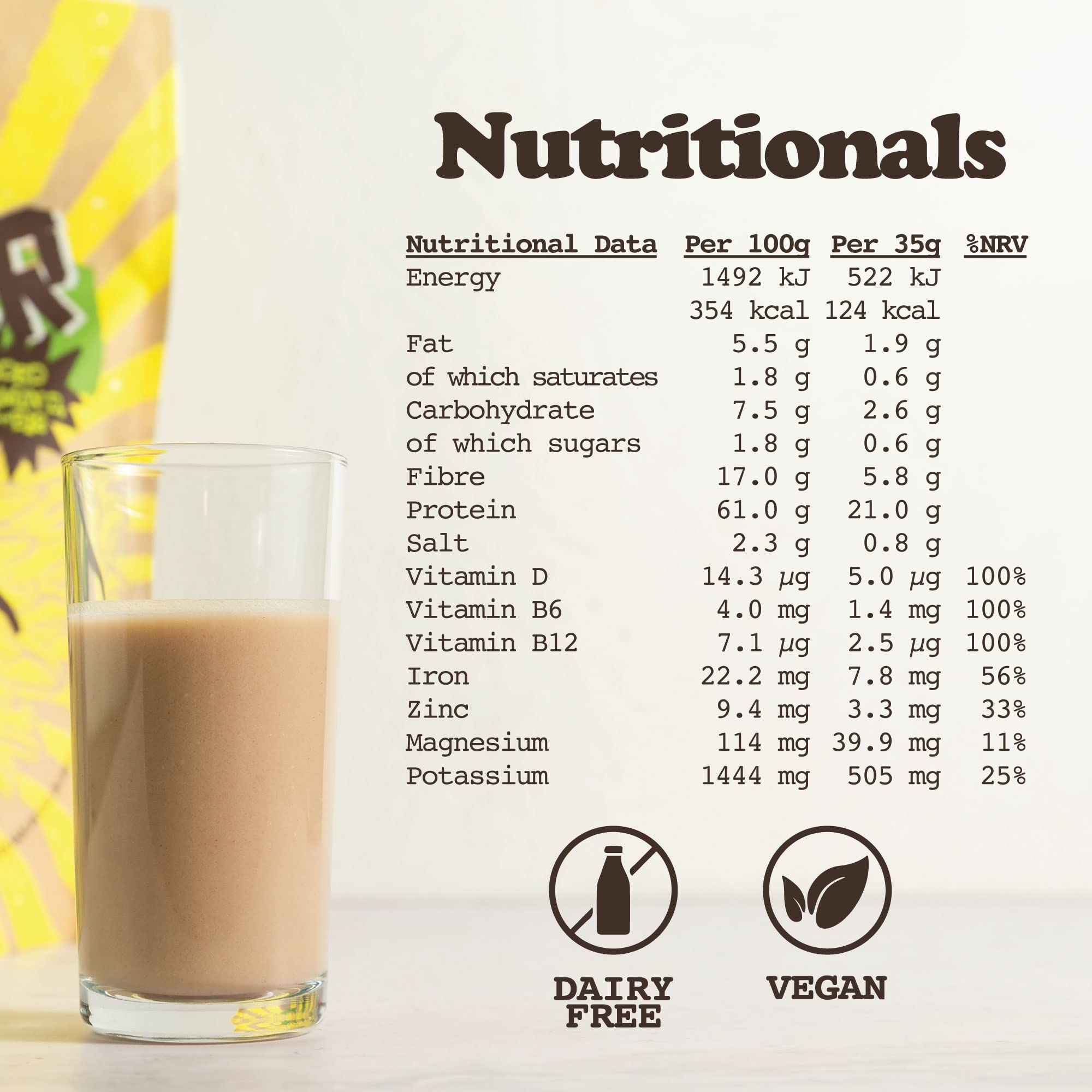 SunPower Vegan Protein Powder - 21g Plant Protein per Serving - Pea, Sunflower