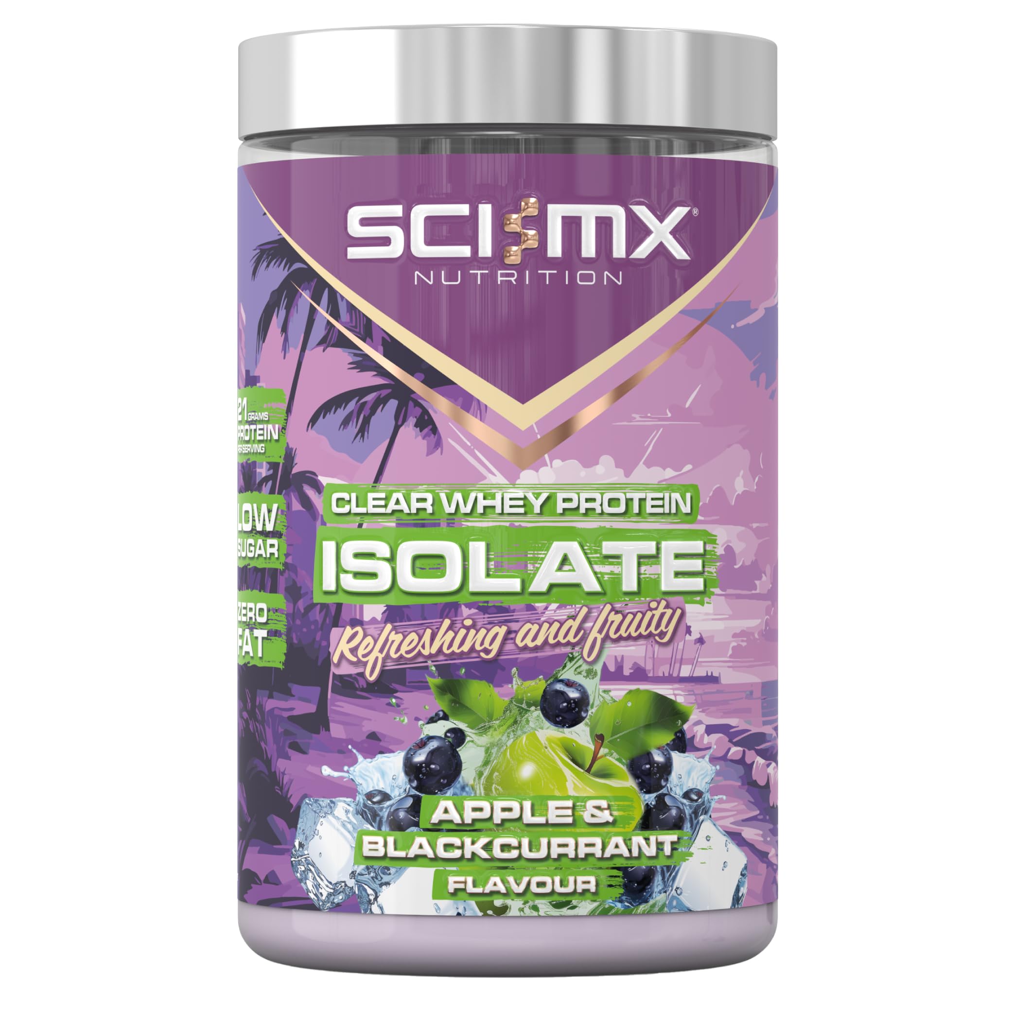 SCI-MX Clear Whey Isolate Protein - Apple and Blackcurrant Flavour - Lean Potein Formula for Muscle Growth