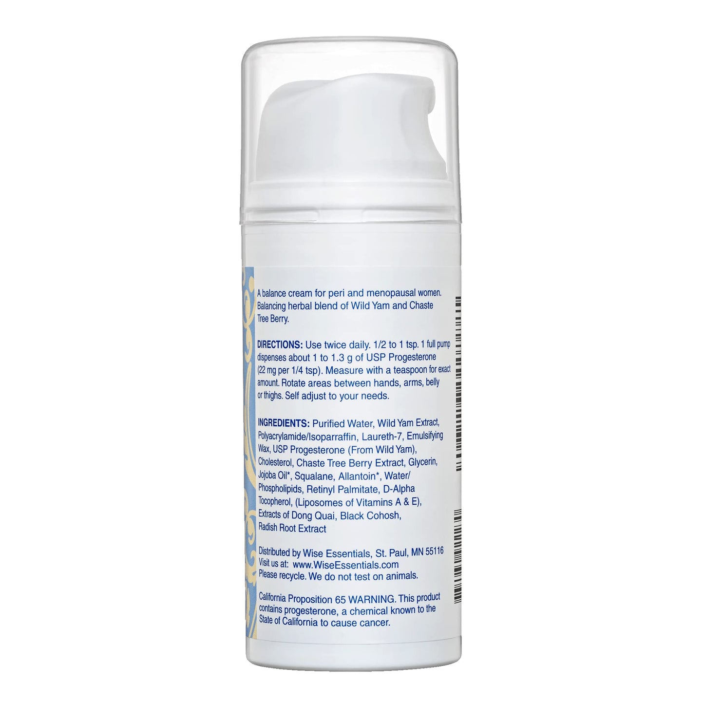 Progesterone Cream for Women Paraben Free - Bioidentical Progesterone Balance Body Cream