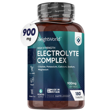 Electrolyte Tablets - 6 Months Supply - 180 Vegan Tablets with Sodium, Magnesium