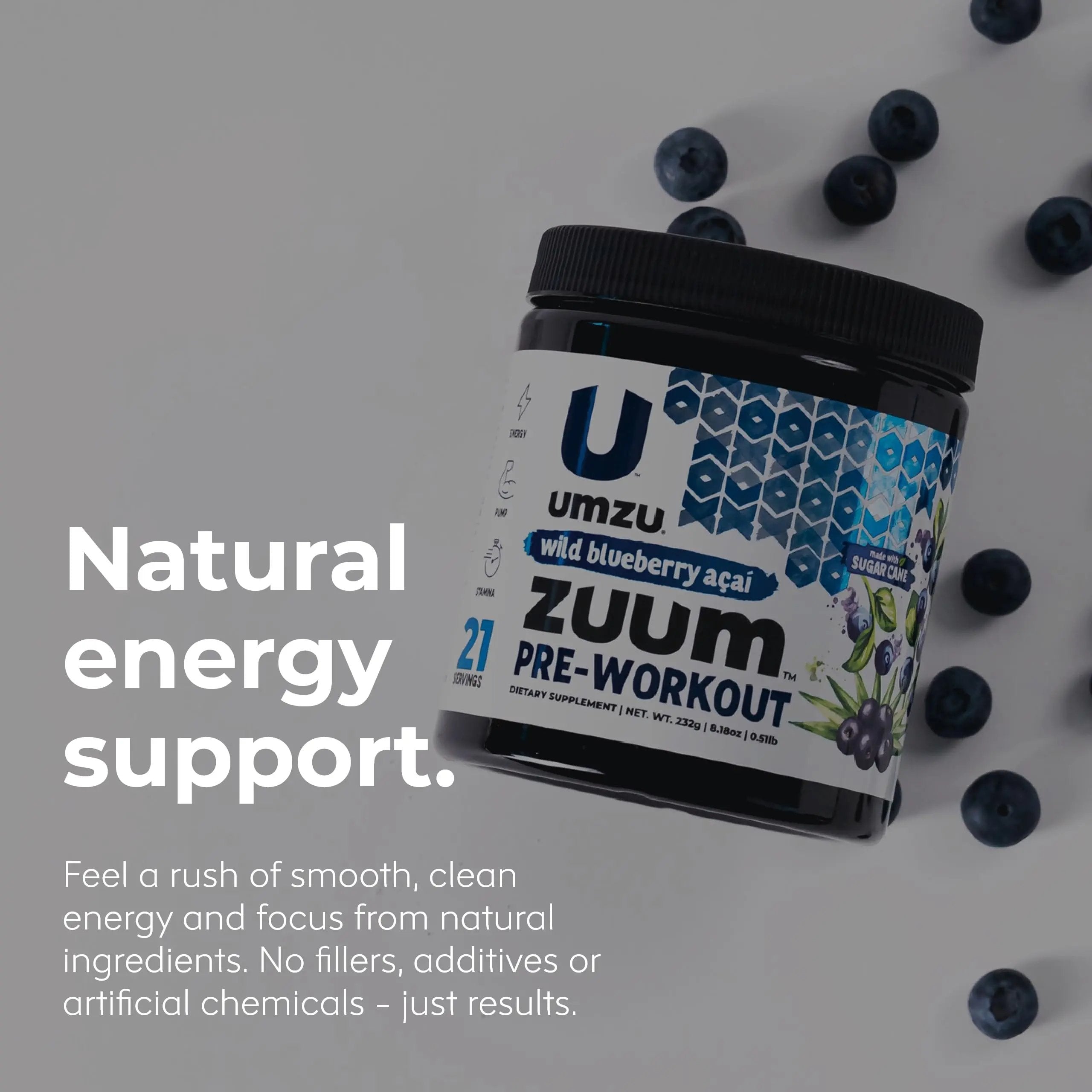 UMZU Zuum Pre-Workout Wild Blueberry Acai UMZU