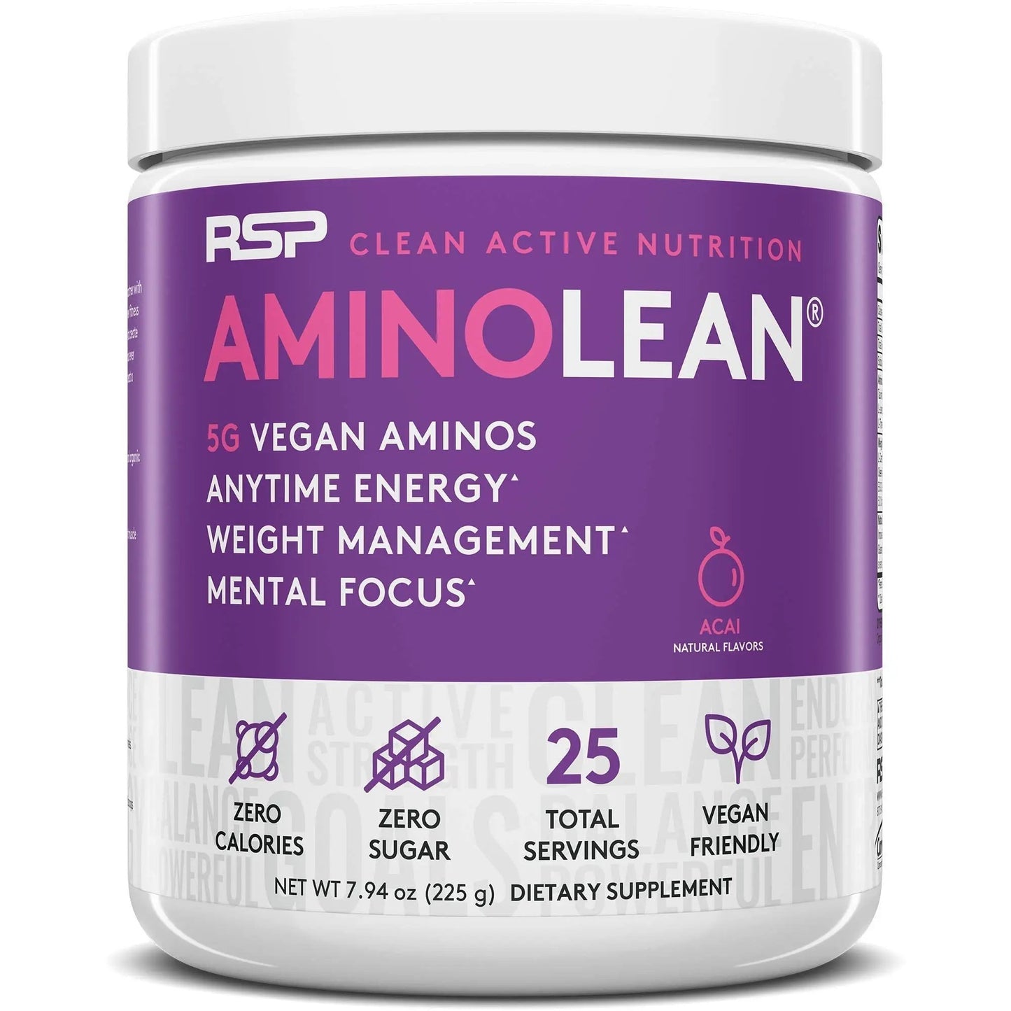 RSP NUTRITION Vegan AminoLean Pre Workout Energy (Acai 25 Servings) with AminoLean Recovery Post Workout Boost (Blood Orange 30 Servings)