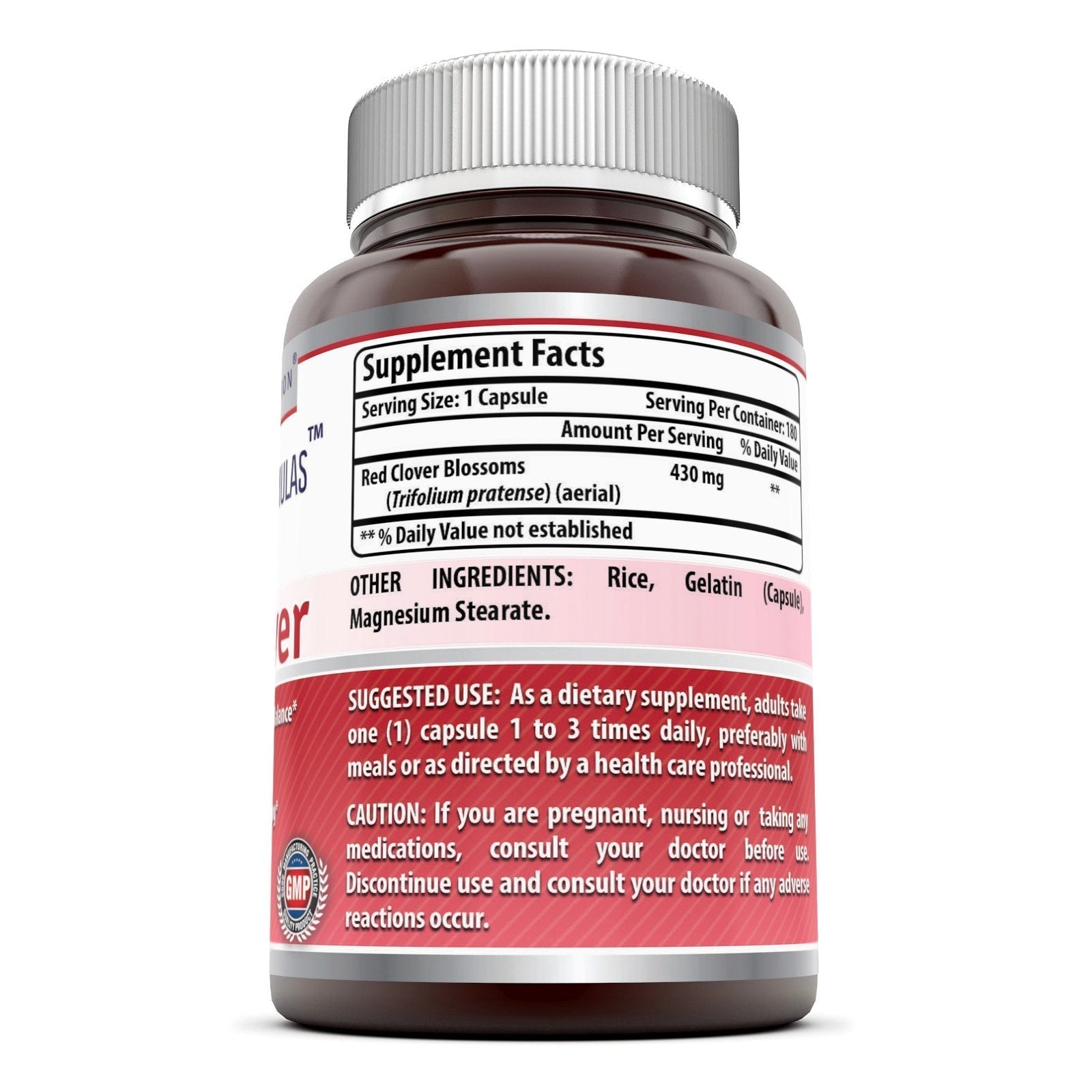 Amazing Formulas Red Clover Dietary Supplement with 430mg Red Clover Blossoms Herb Extract for Relief Amazing Nutrition