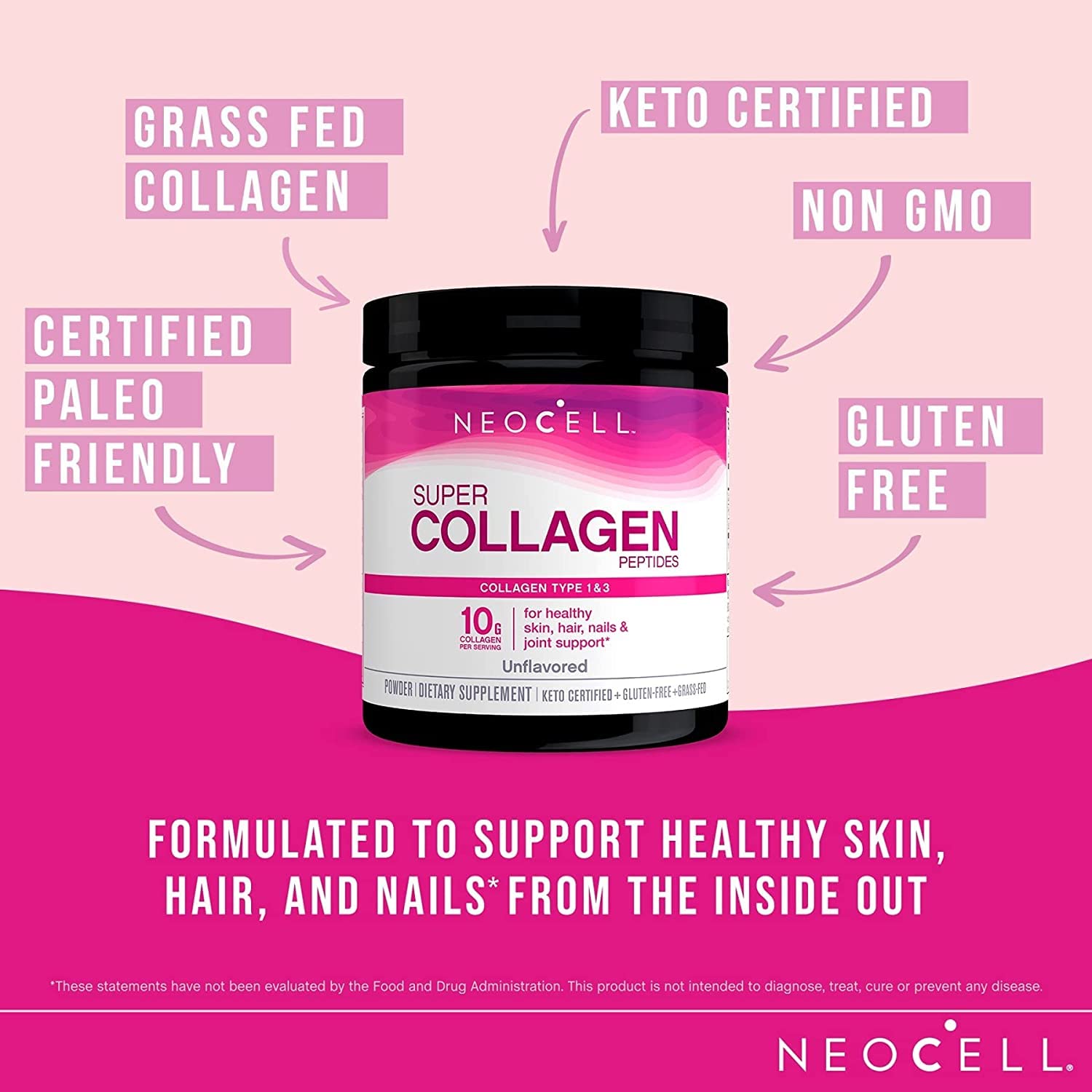 Neocell, Super Collagen, Type 1 & 3, 7 oz (198 g) Neocell