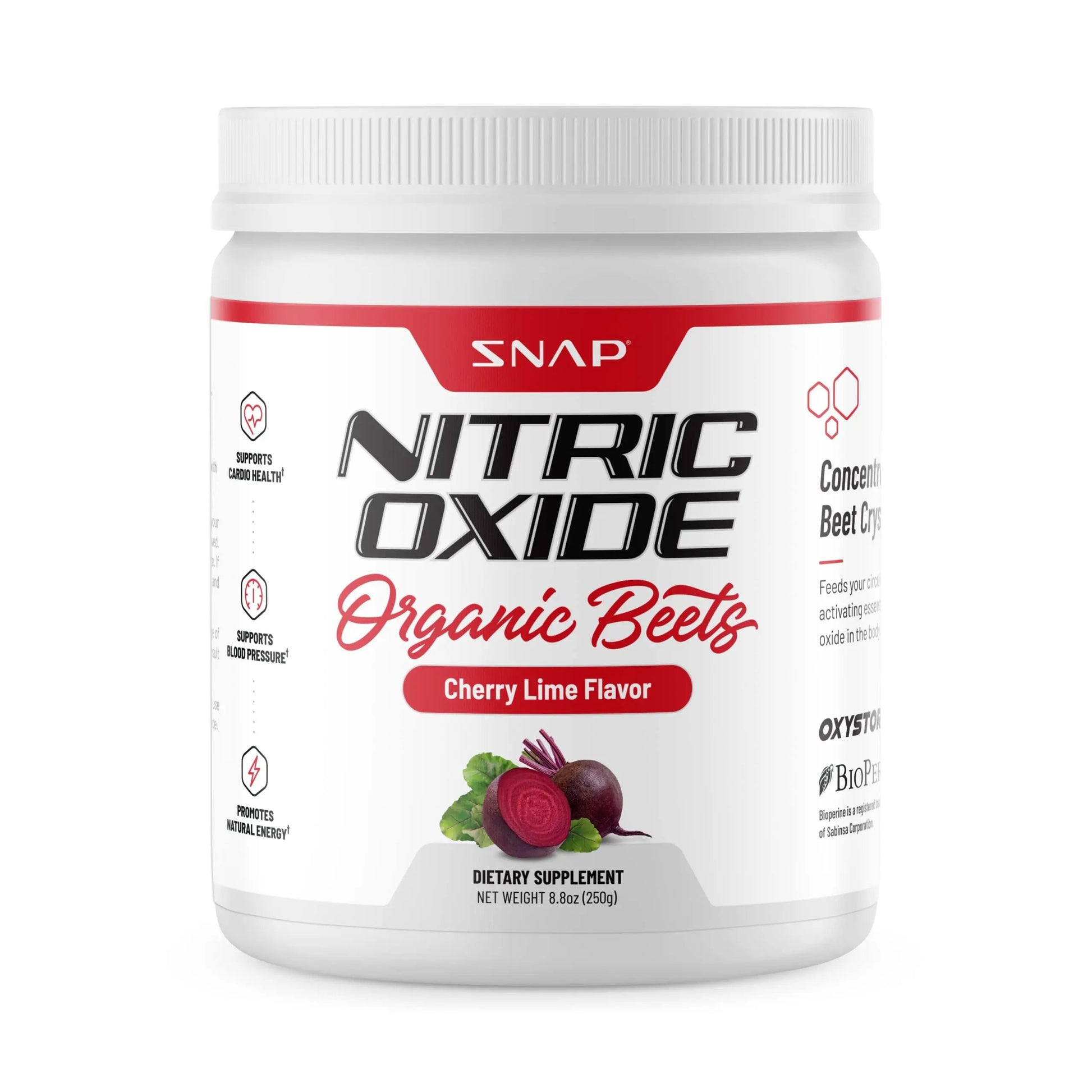 Snap Supplements USDA Organic Beet Root Powder, 3-in-1 Nitric Oxide Supplement