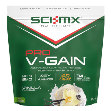 SCI-MX Pro-V Gain - 100% Vegan Vanilla Flavour Soy Protein Powder Isolate + B12 + Magnesium