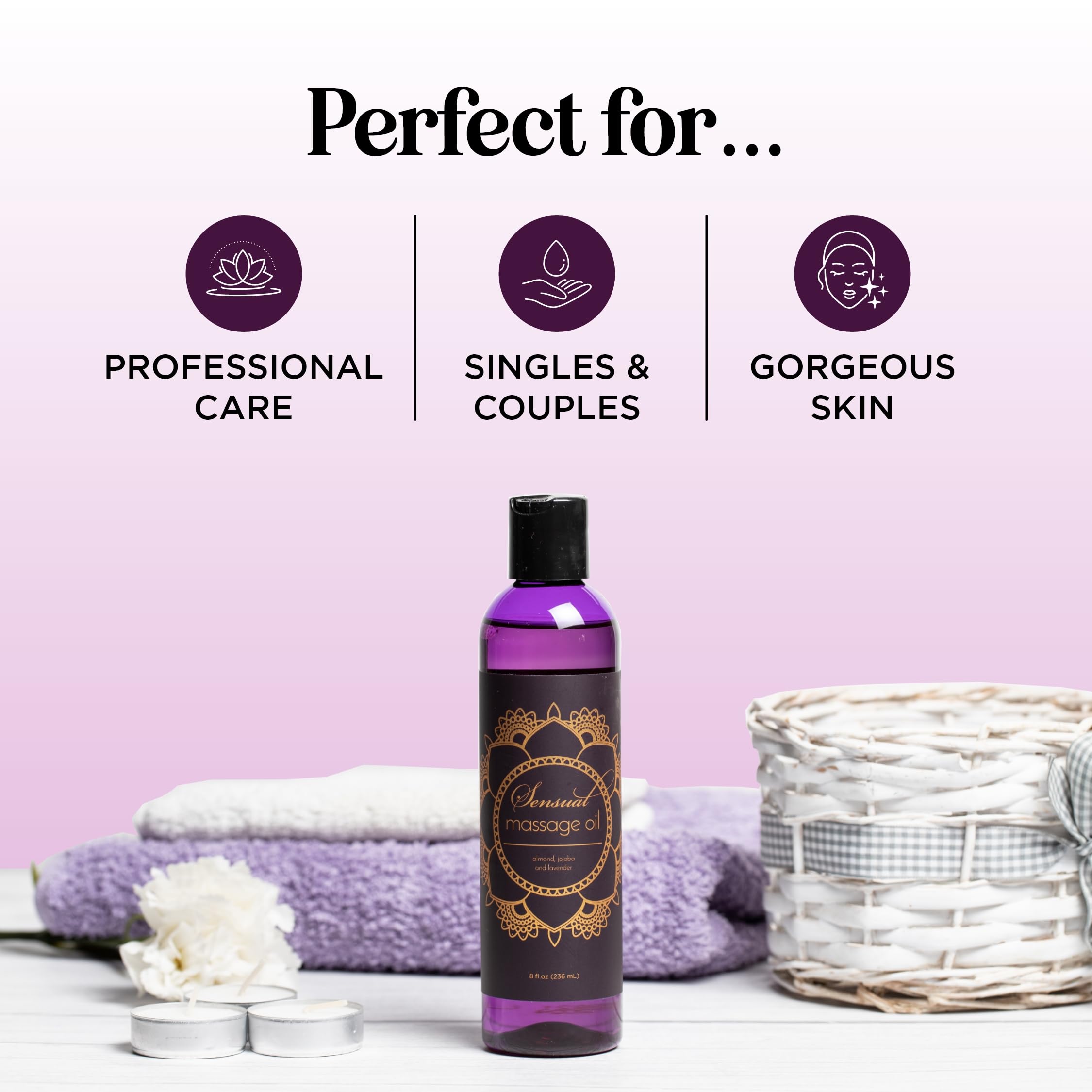 Aromatherapy Sensual Massage Oil for Couples - Relaxing Full Body Massage Oil for Date Maple Holistics