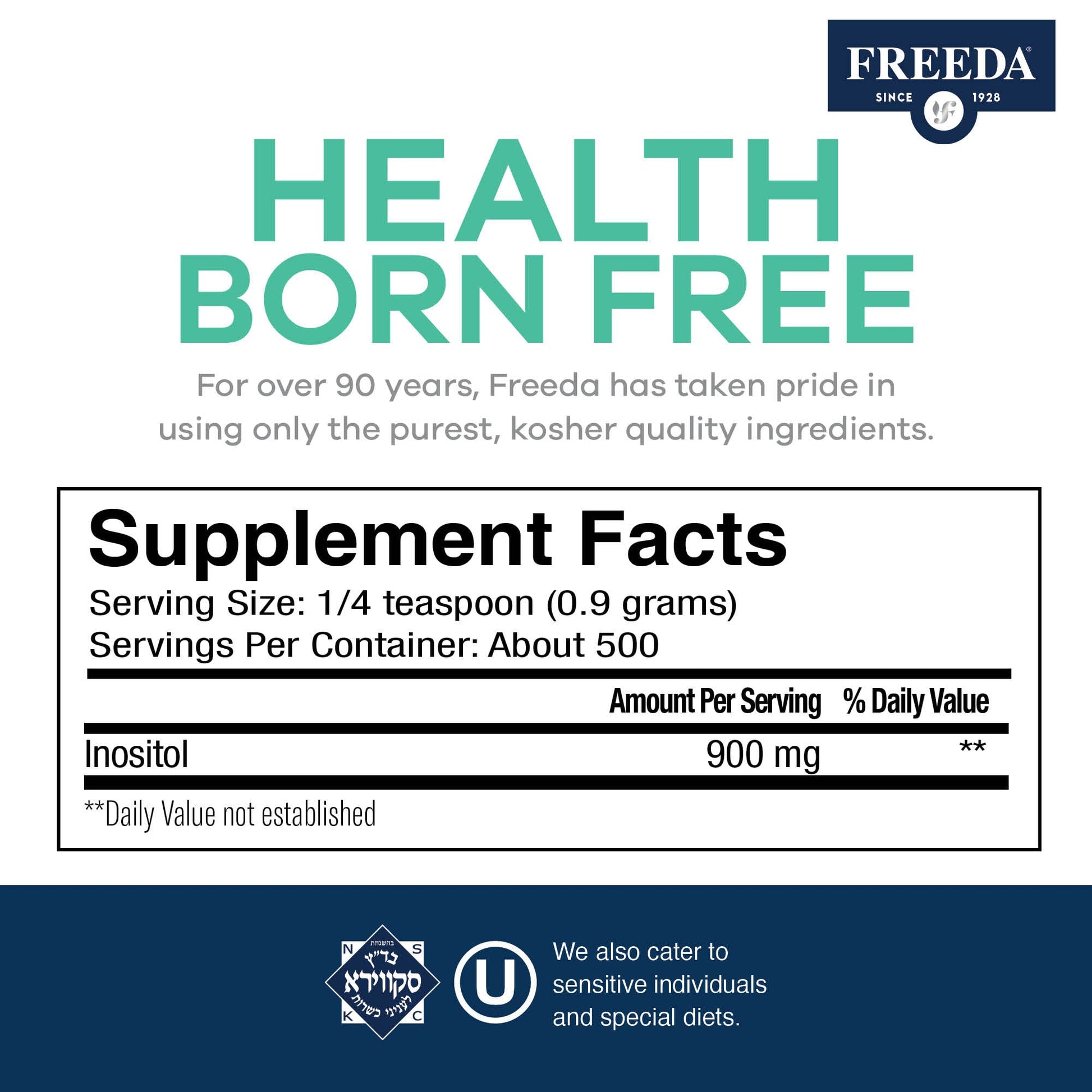 FREEDA Inositol Powder from Myo-Inositol - Hormone Balance for Women - PCOS Supple FREEDA