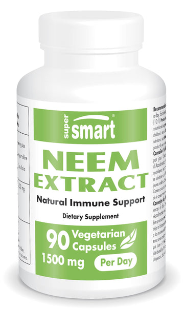 Supersmart - Neem Supplement 1500 mg per Day (Azadirachta Indica Leaf Oil Extract)